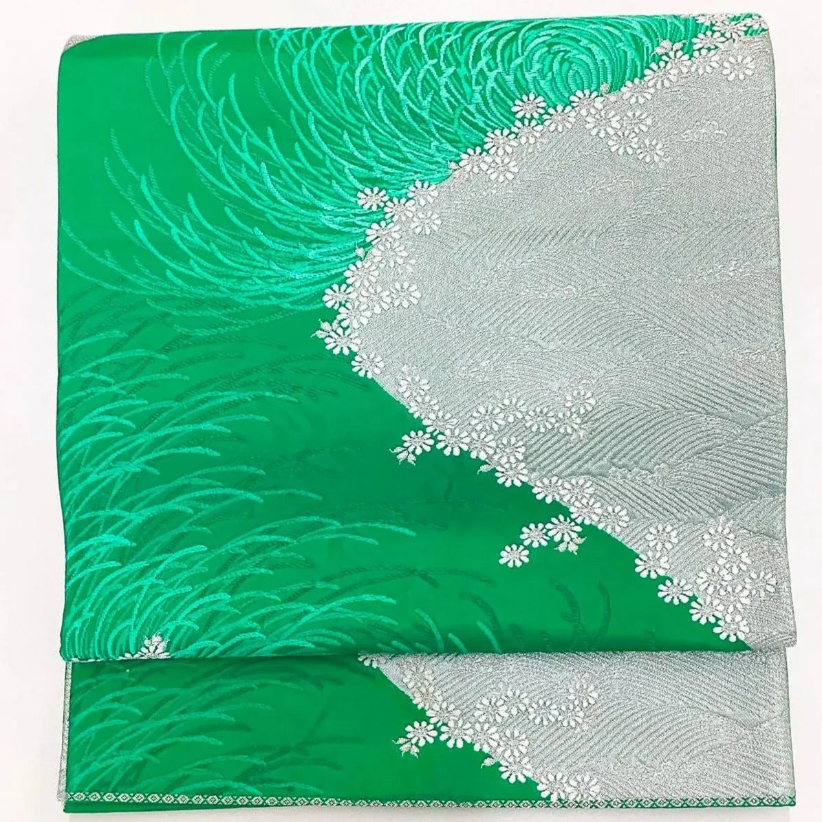 7303# Japanese Vintage Fukuro Obi Belt Kimono Fabric Silk Traditional