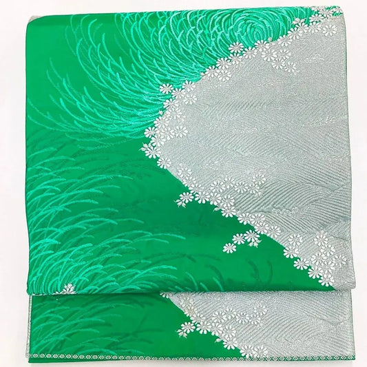 7303# Japanese Vintage Fukuro Obi Belt Kimono Fabric Silk Traditional