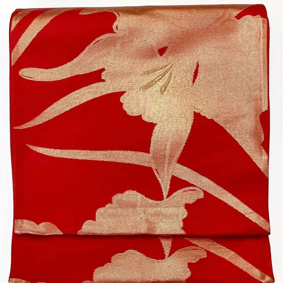 7304# Japanese Vintage Fukuro Obi Belt Kimono Fabric Silk Traditional