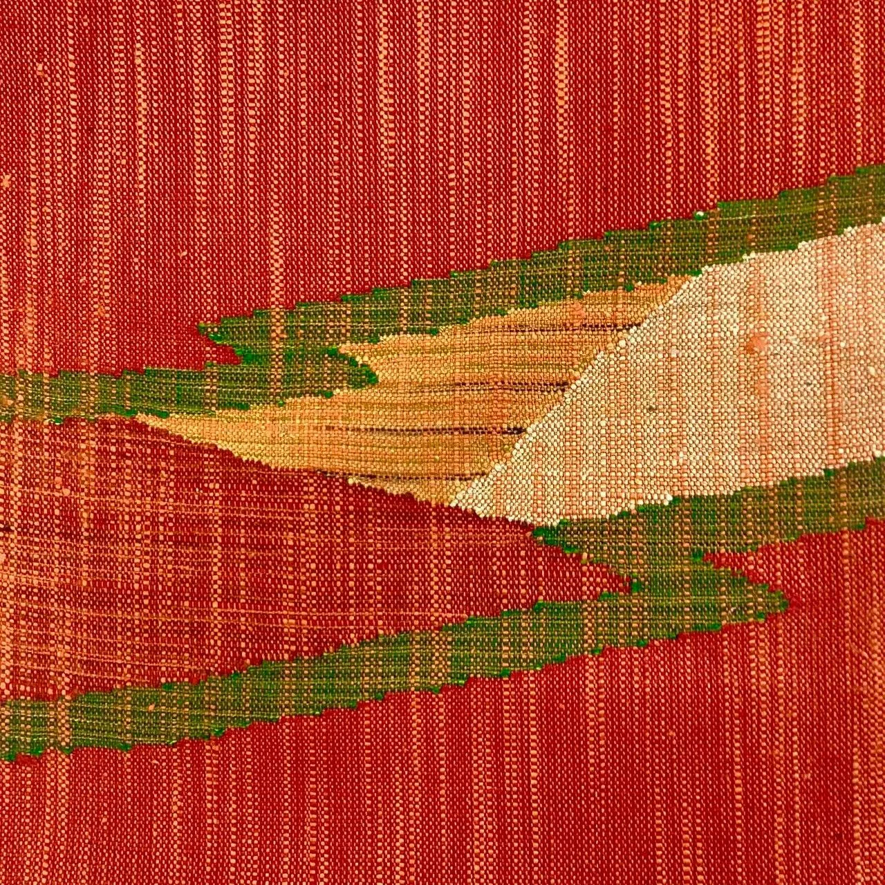 5646# Japanese Vintage Nagoya Obi Belt Kimono Pongee Fabric Silk Traditional