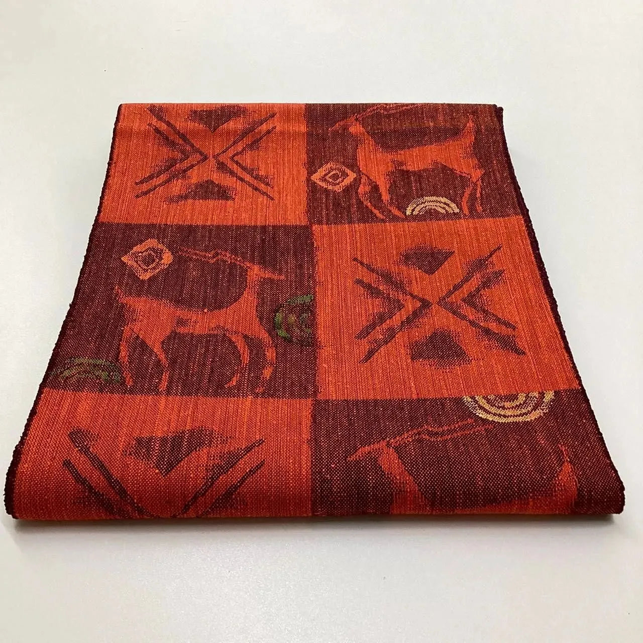 5692# Japanese Vintage Nagoya Obi Belt Kimono Pongee Fabric Silk Traditional