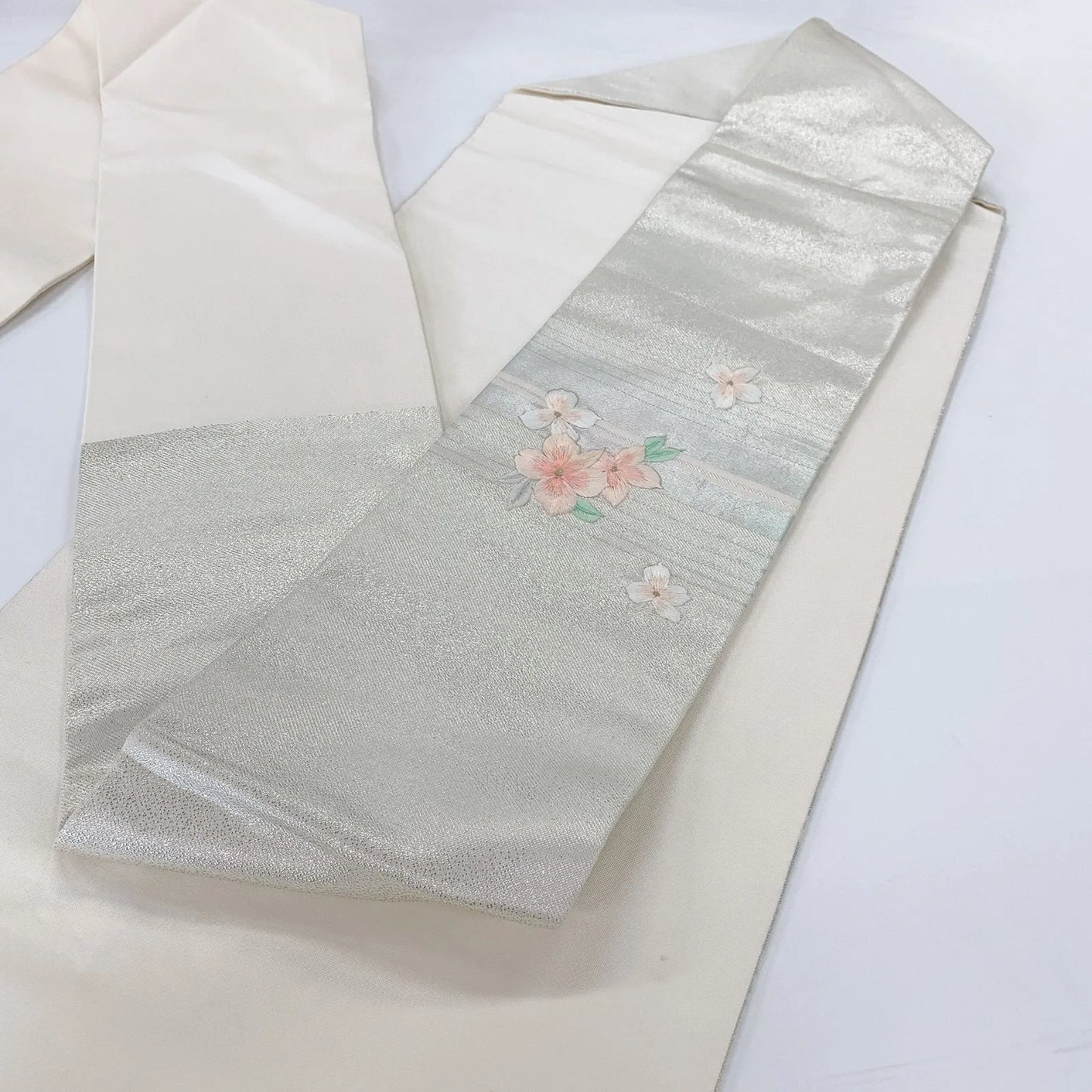 5627# Japanese Vintage Nagoya Obi Belt Kimono Fabric Silk Traditional Embroidery