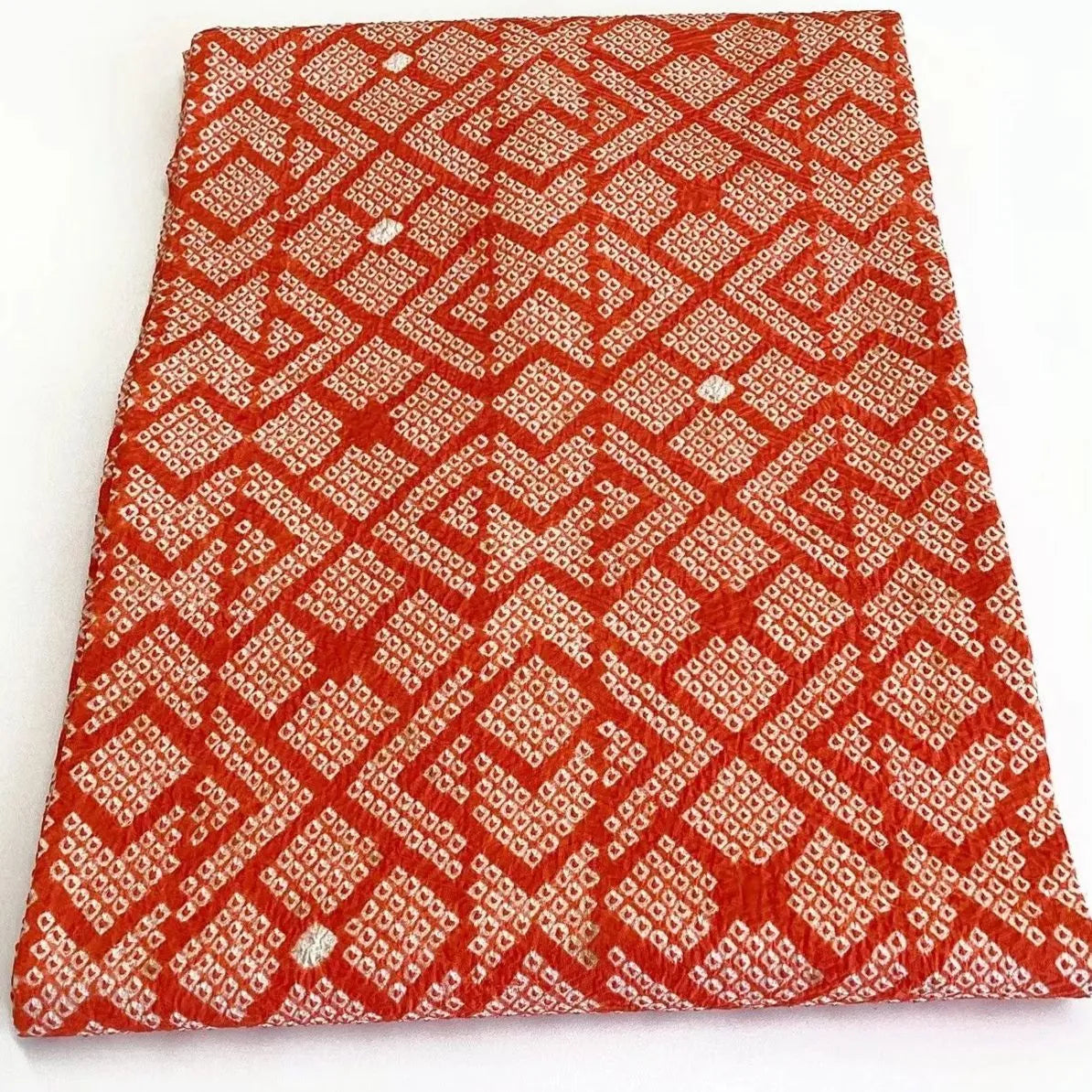 5686# Japanese Vintage Nagoya Obi Belt Kimono Fabric Silk Traditional Shibori