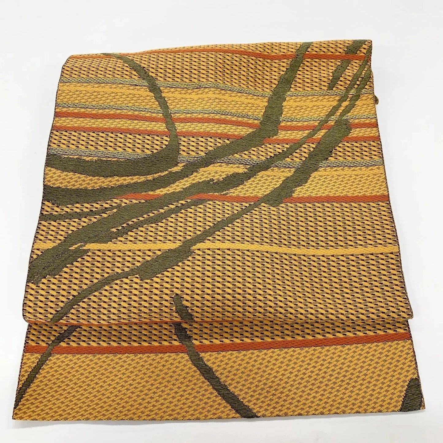 5597# Japanese Vintage Nagoya Obi Belt Kimono Fabric Silk Traditional