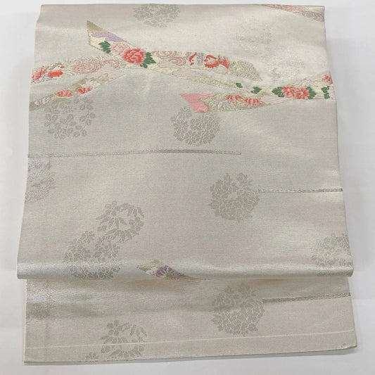 5586# Japanese Vintage Nagoya Obi Belt Kimono Fabric Silk Traditional