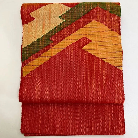 5646# Japanese Vintage Nagoya Obi Belt Kimono Pongee Fabric Silk Traditional