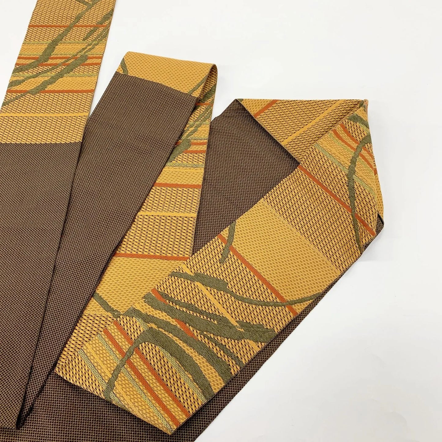 5597# Japanese Vintage Nagoya Obi Belt Kimono Fabric Silk Traditional