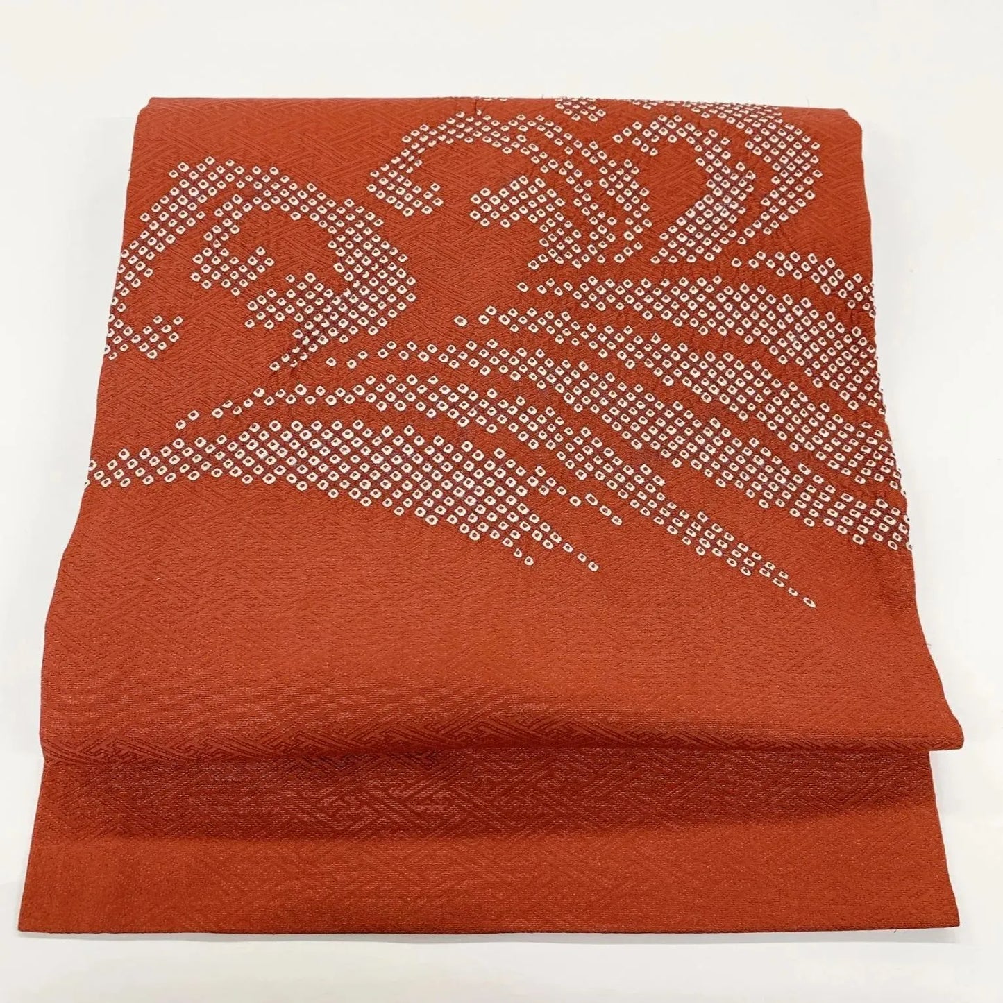 5598# Japanese Vintage Nagoya Obi Belt Kimono Fabric Silk Traditional Shiborri
