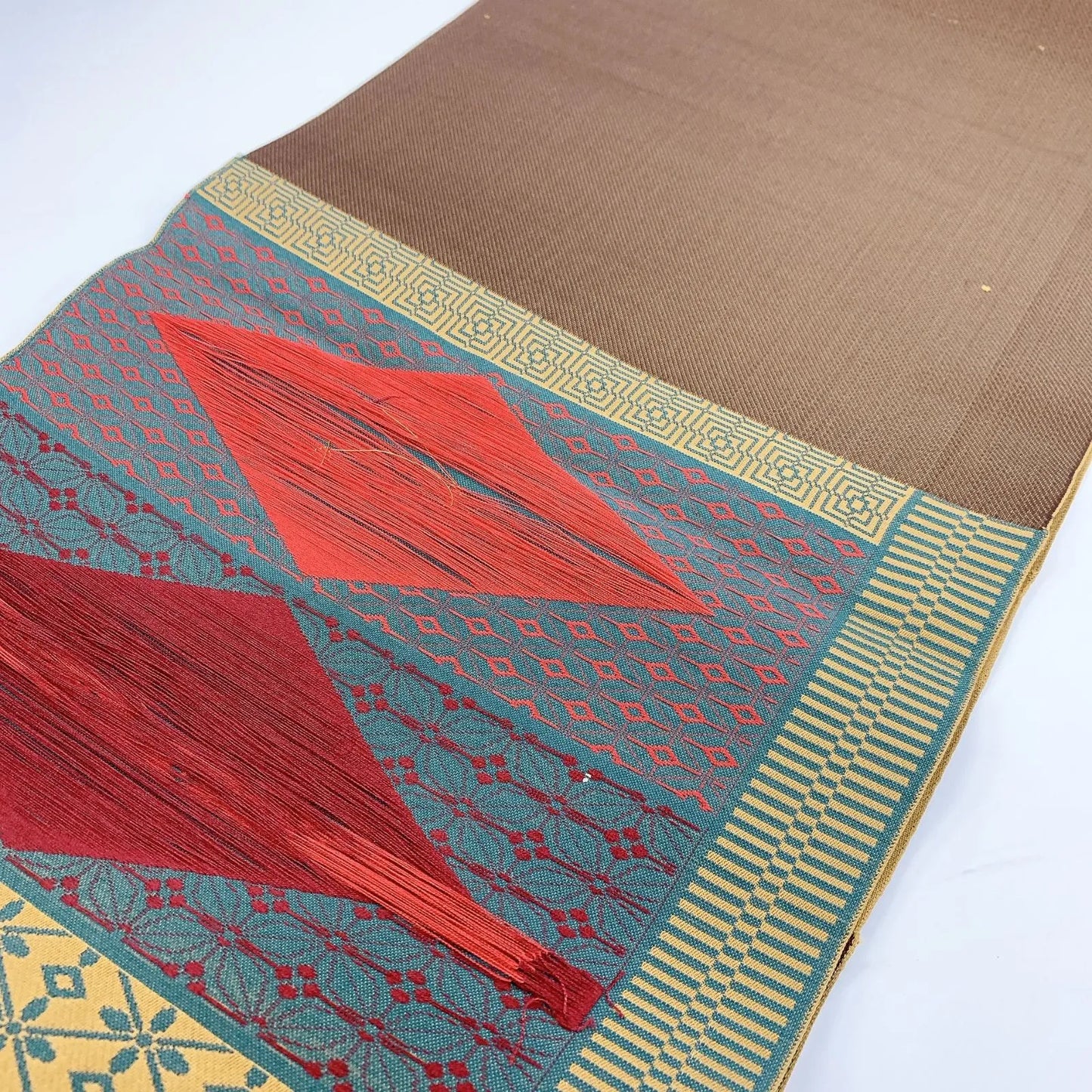 5589# Japanese Vintage Nagoya Obi Belt Kimono Fabric Silk Traditional