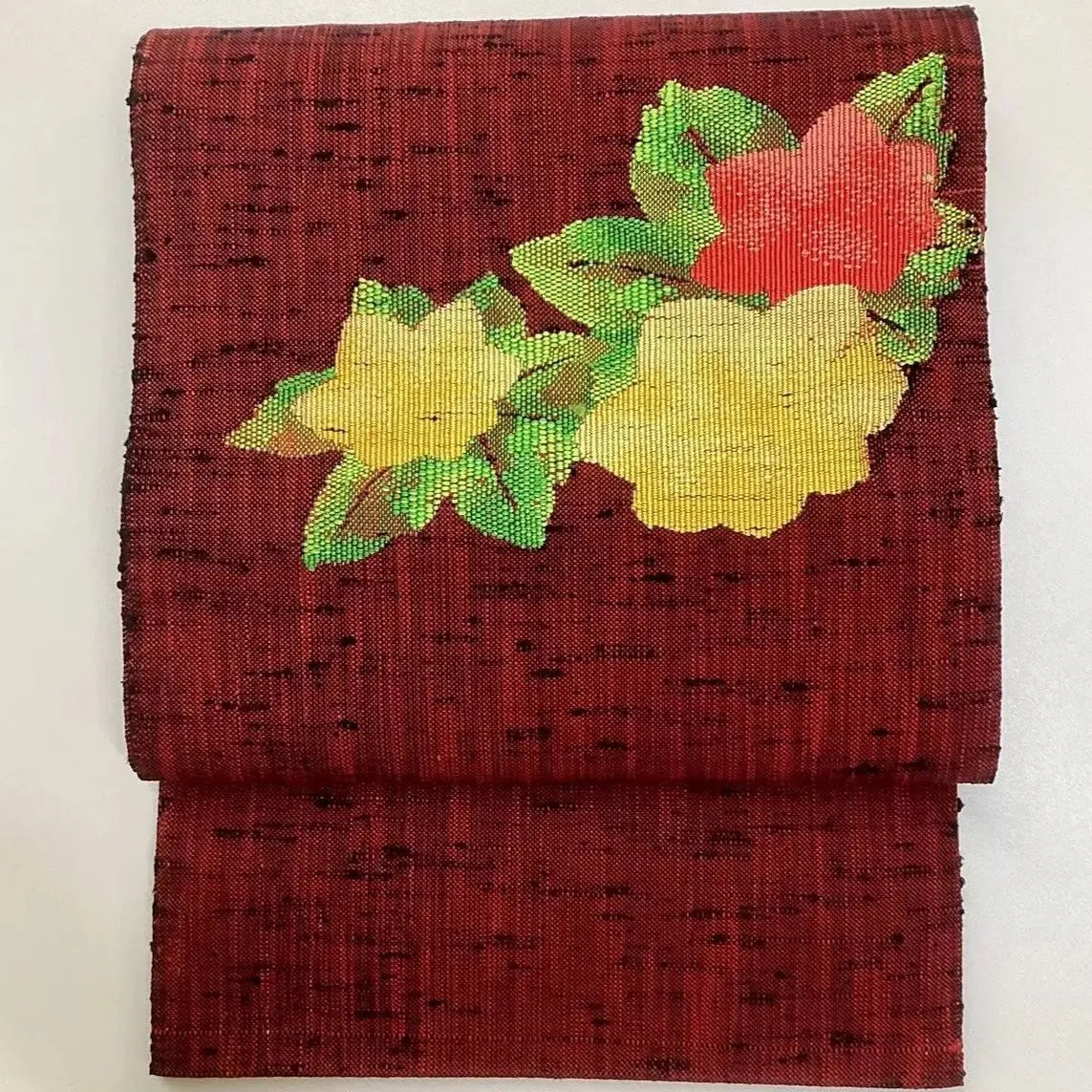 5660# Japanese Vintage Nagoya Obi Belt Kimono Pongee Fabric Silk Traditional