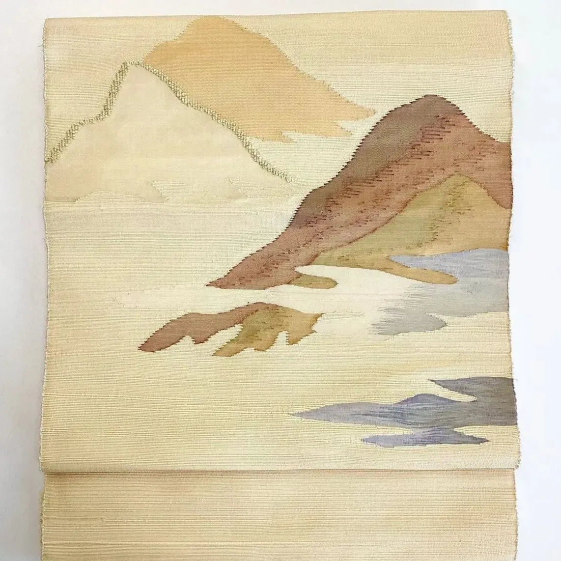 5648# Japanese Vintage Nagoya Obi Belt Kimono Pongee Fabric Silk Traditional