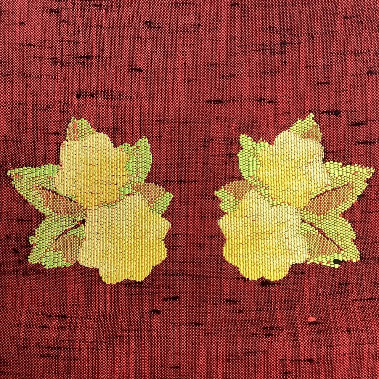 5660# Japanese Vintage Nagoya Obi Belt Kimono Pongee Fabric Silk Traditional