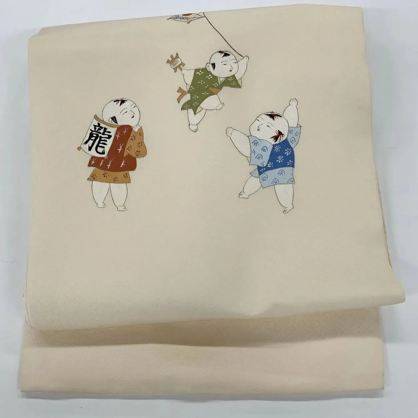 5583# Japanese Vintage Nagoya Obi Belt Kimono Fabric Silk Traditional