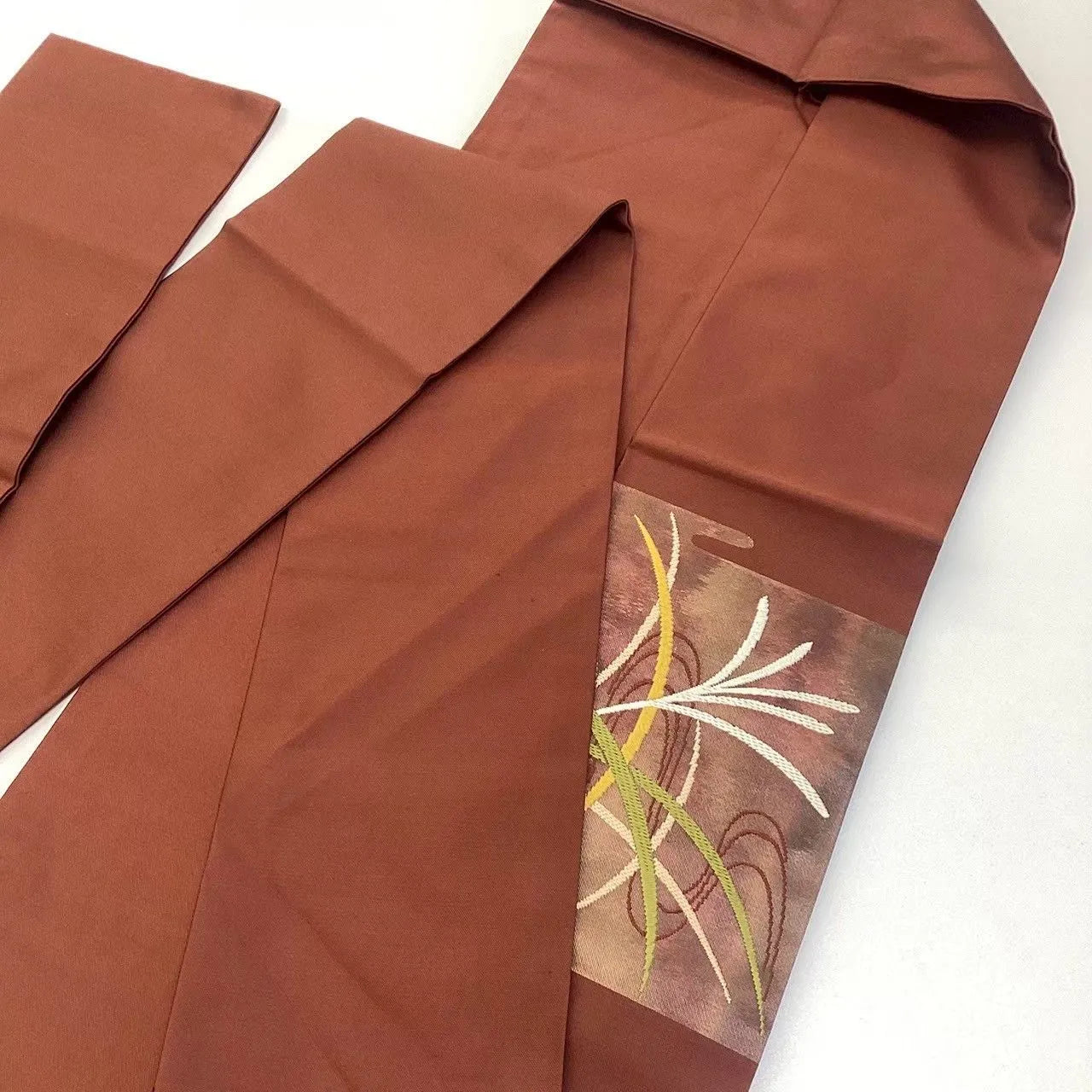 5639# Japanese Vintage Nagoya Obi Belt Kimono Fabric Silk Traditional Embroidery