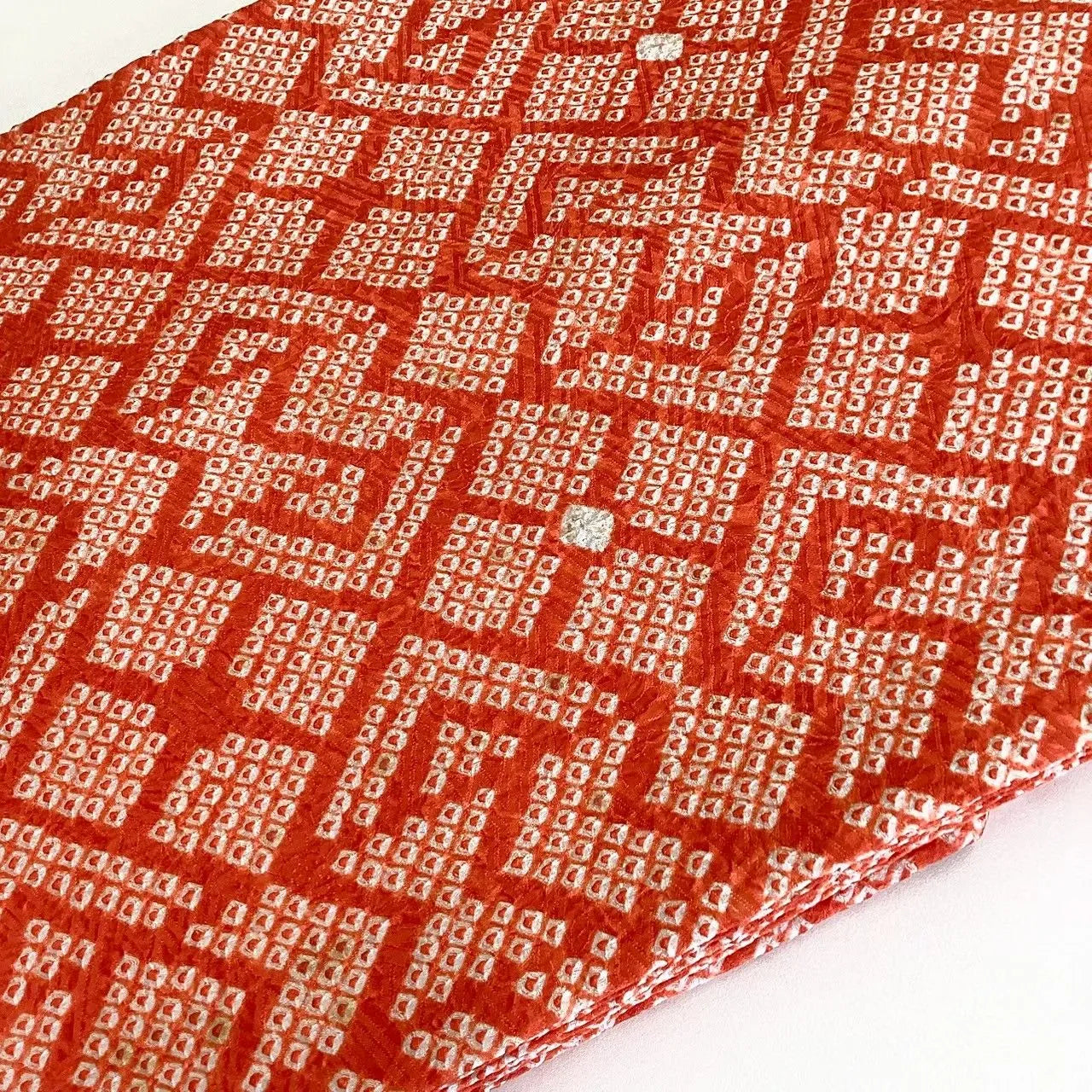 5686# Japanese Vintage Nagoya Obi Belt Kimono Fabric Silk Traditional Shibori