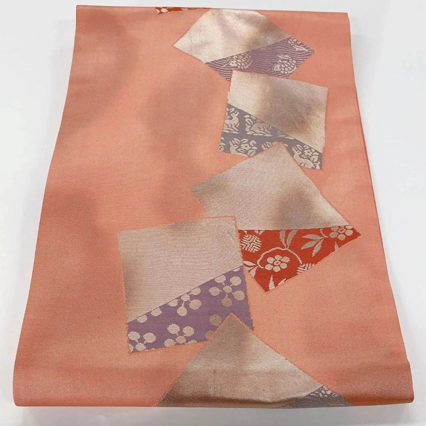 5616# Japanese Vintage Nagoya Obi Belt Kimono Fabric Silk Traditional