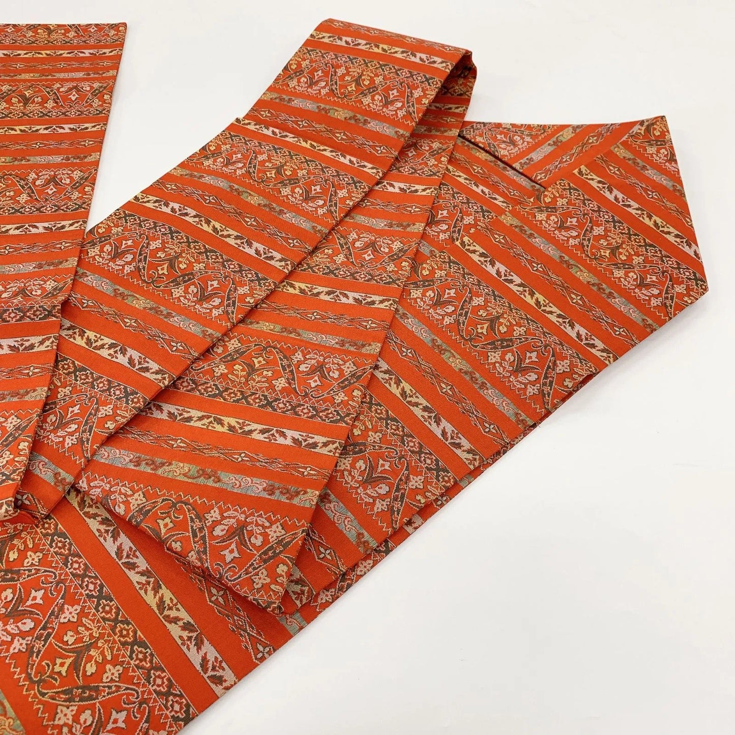 5593# Japanese Vintage Nagoya Obi Belt Kimono Fabric Silk Traditional