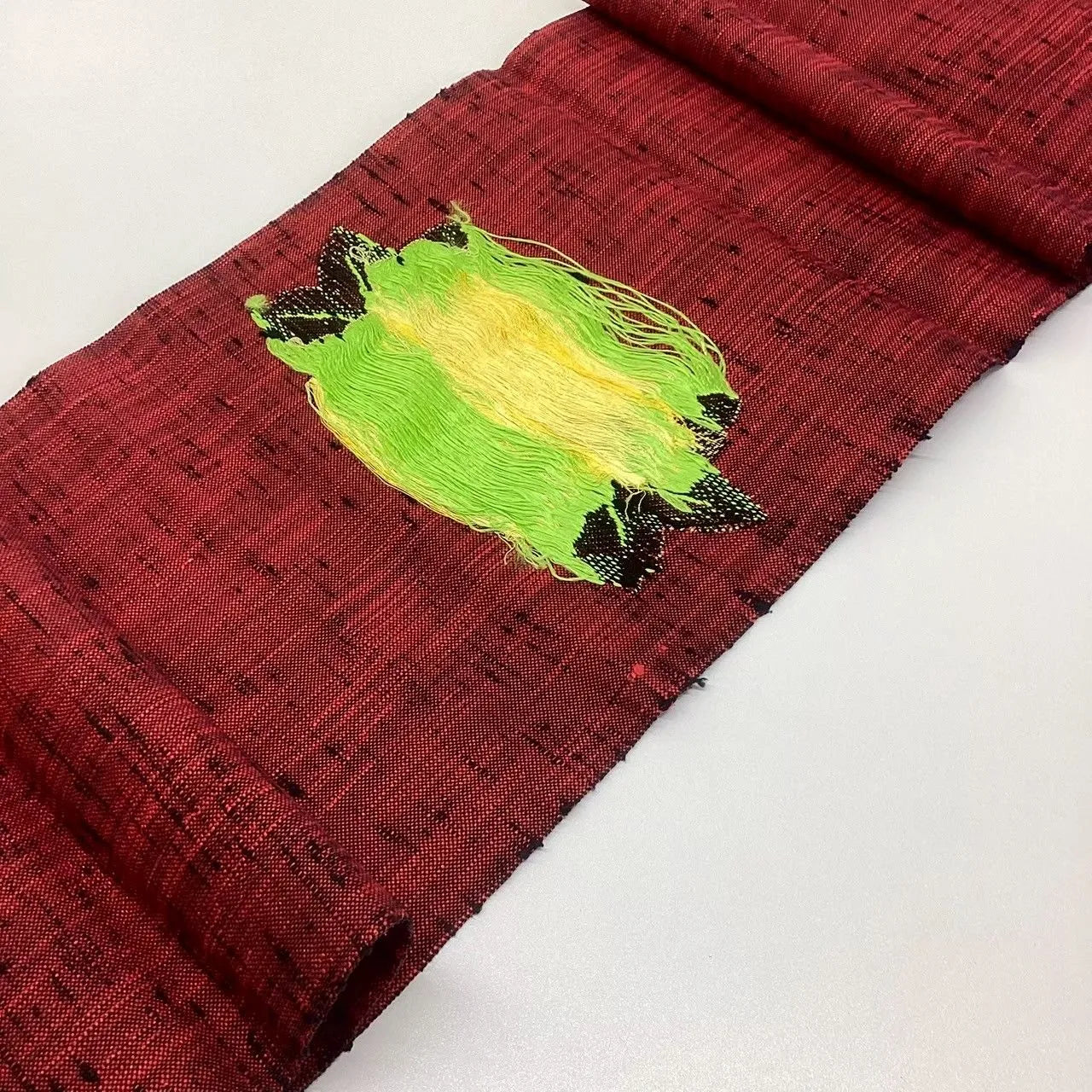 5660# Japanese Vintage Nagoya Obi Belt Kimono Pongee Fabric Silk Traditional