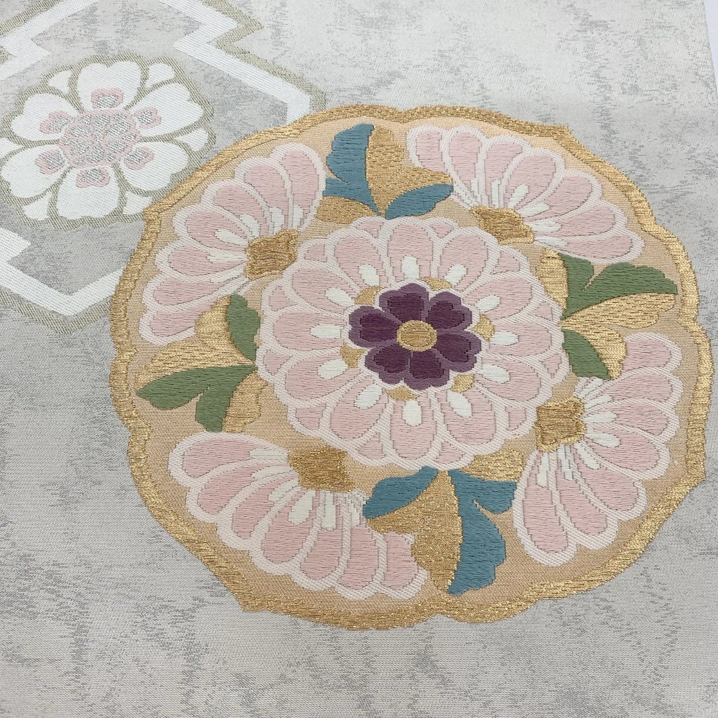 5577# Japanese Vintage Nagoya Obi Belt Kimono Fabric Silk Traditional