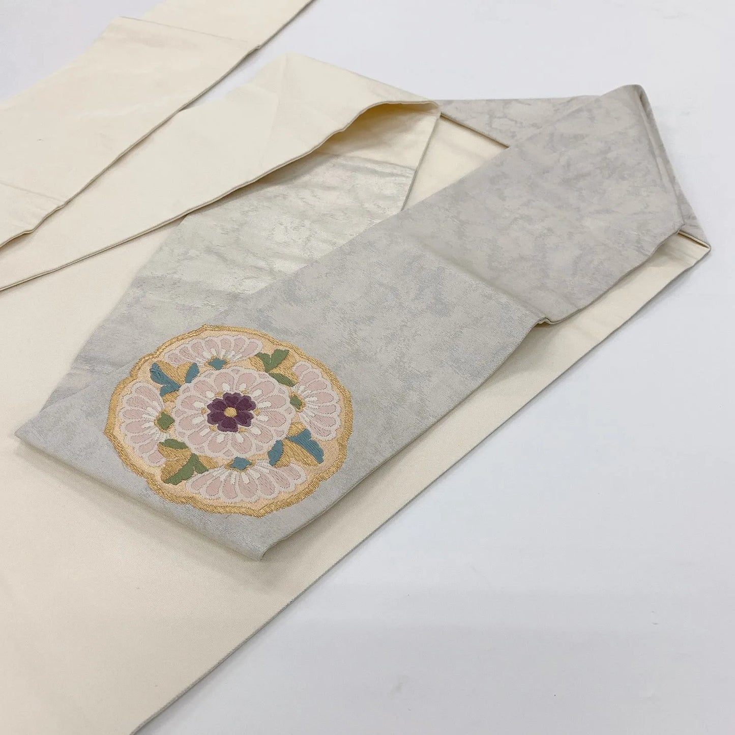 5577# Japanese Vintage Nagoya Obi Belt Kimono Fabric Silk Traditional