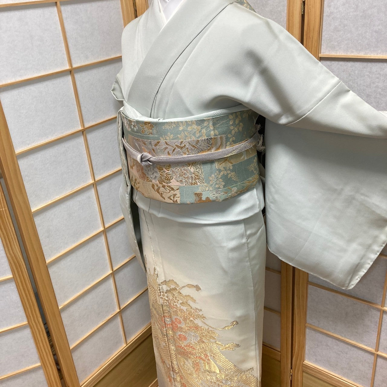 2880# Japanese Tomesode Kimono Vintage Womens Silk Fabric Robe Kimono only sold