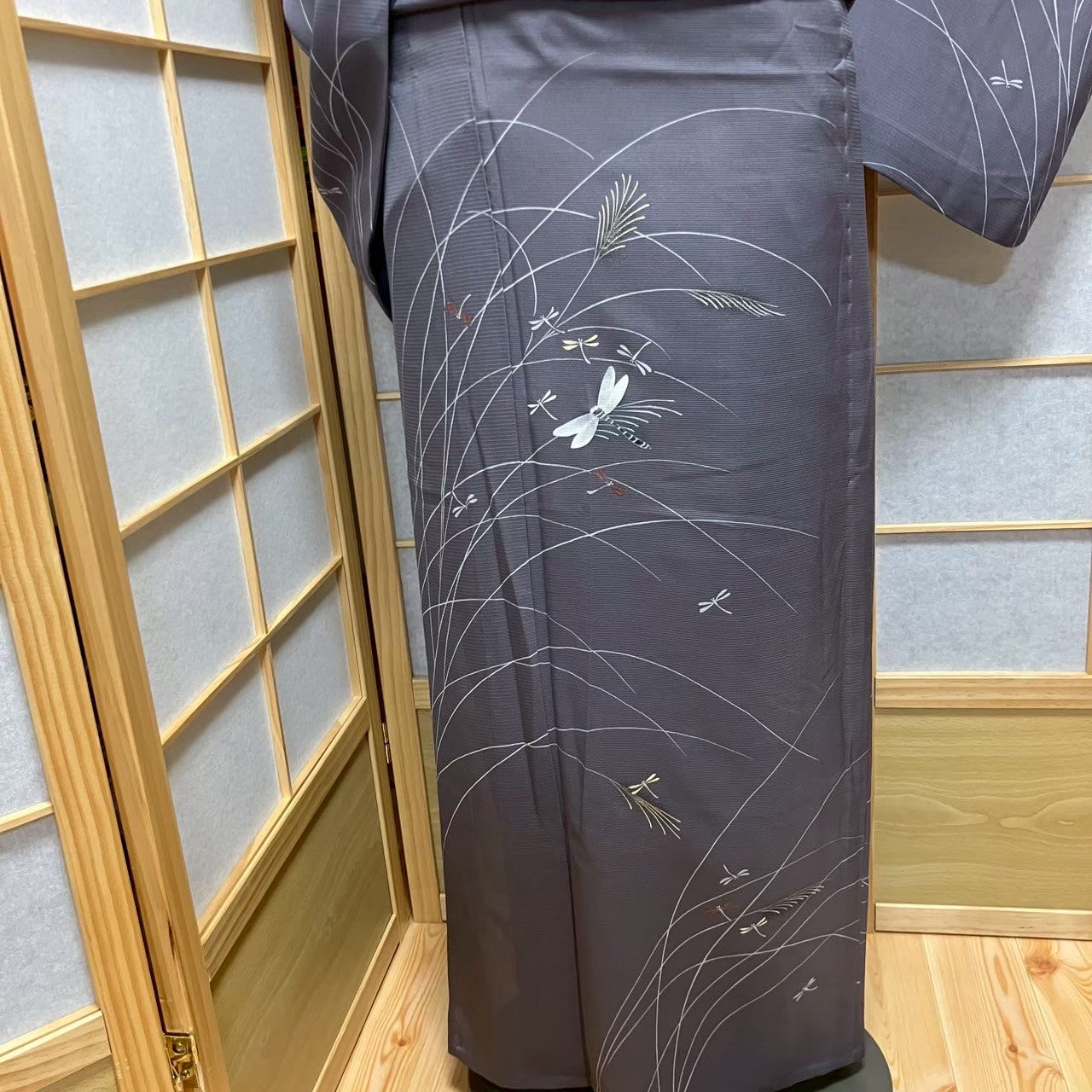 5807# Japanese Kimono Vintage Womens Silk Fabric Robe Kimono only sold Summer
