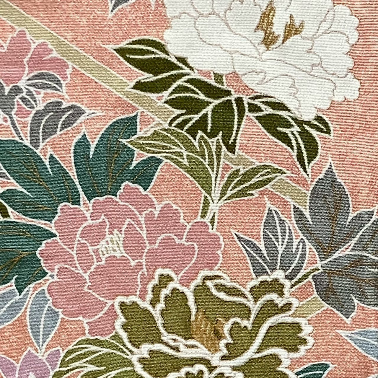 5810# Japanese Kimono Vintage Womens Silk Fabric Robe Kimono only sold Pink