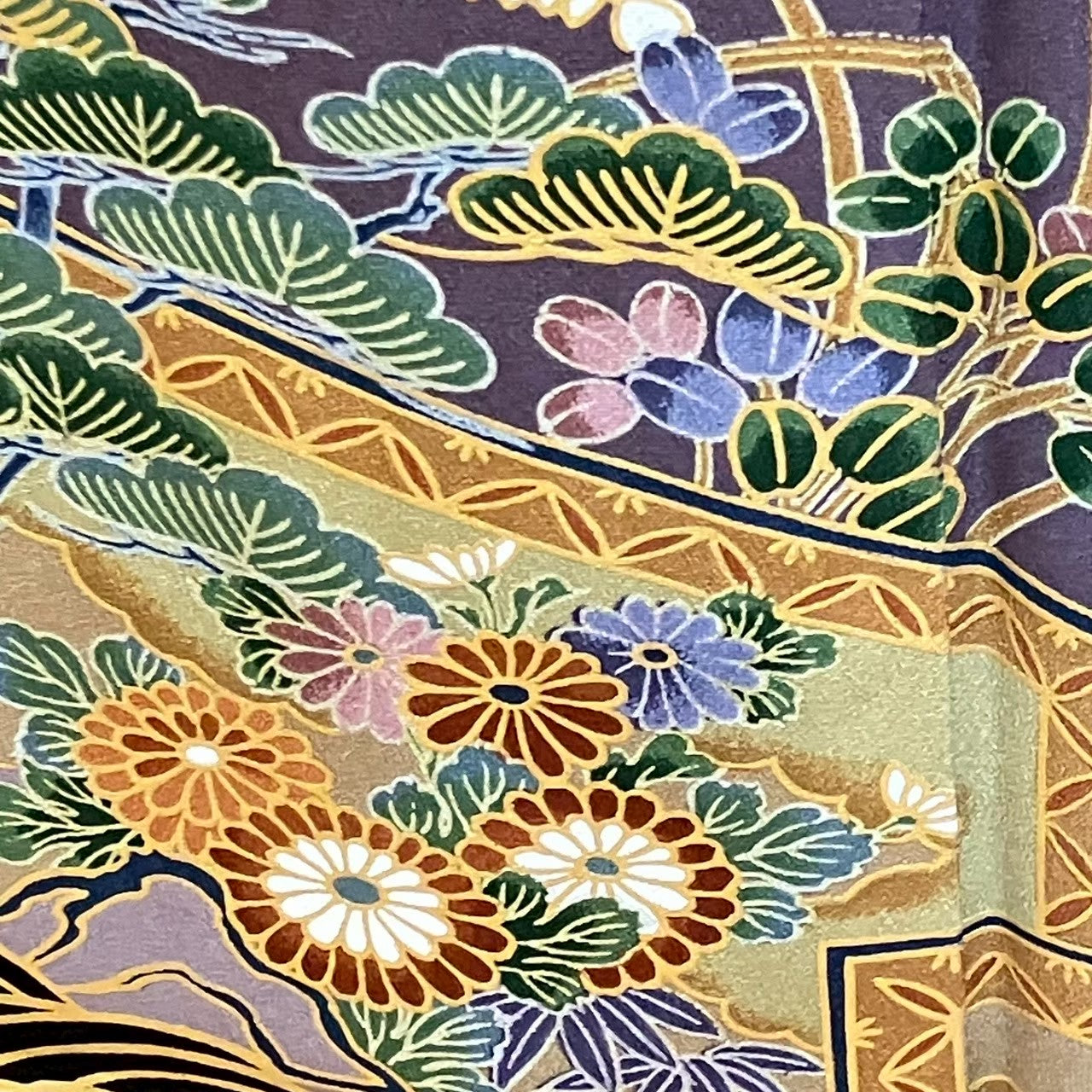 5814# Japanese Tomesode Kimono Vintage Womens Silk Fabric Robe Kimono only sold