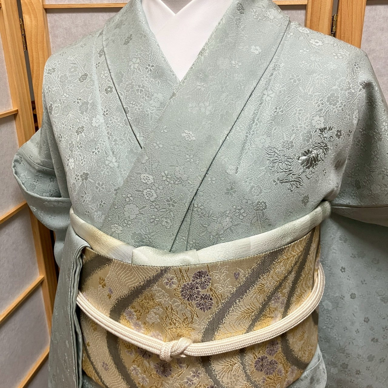 5829# Japanese Kimono Vintage Womens Silk Fabric Robe Kimono only sold