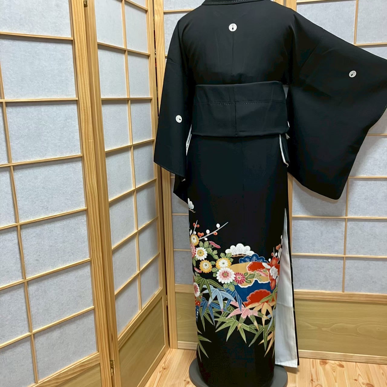 5835# Japanese Tomesode Kimono Vintage Womens Silk Fabric Robe Kimono only sold