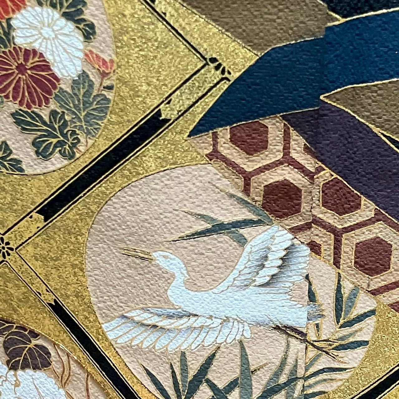 6102# Japanese Tomesode Kimono Vintage Womens Silk Fabric Robe Kimono only sold