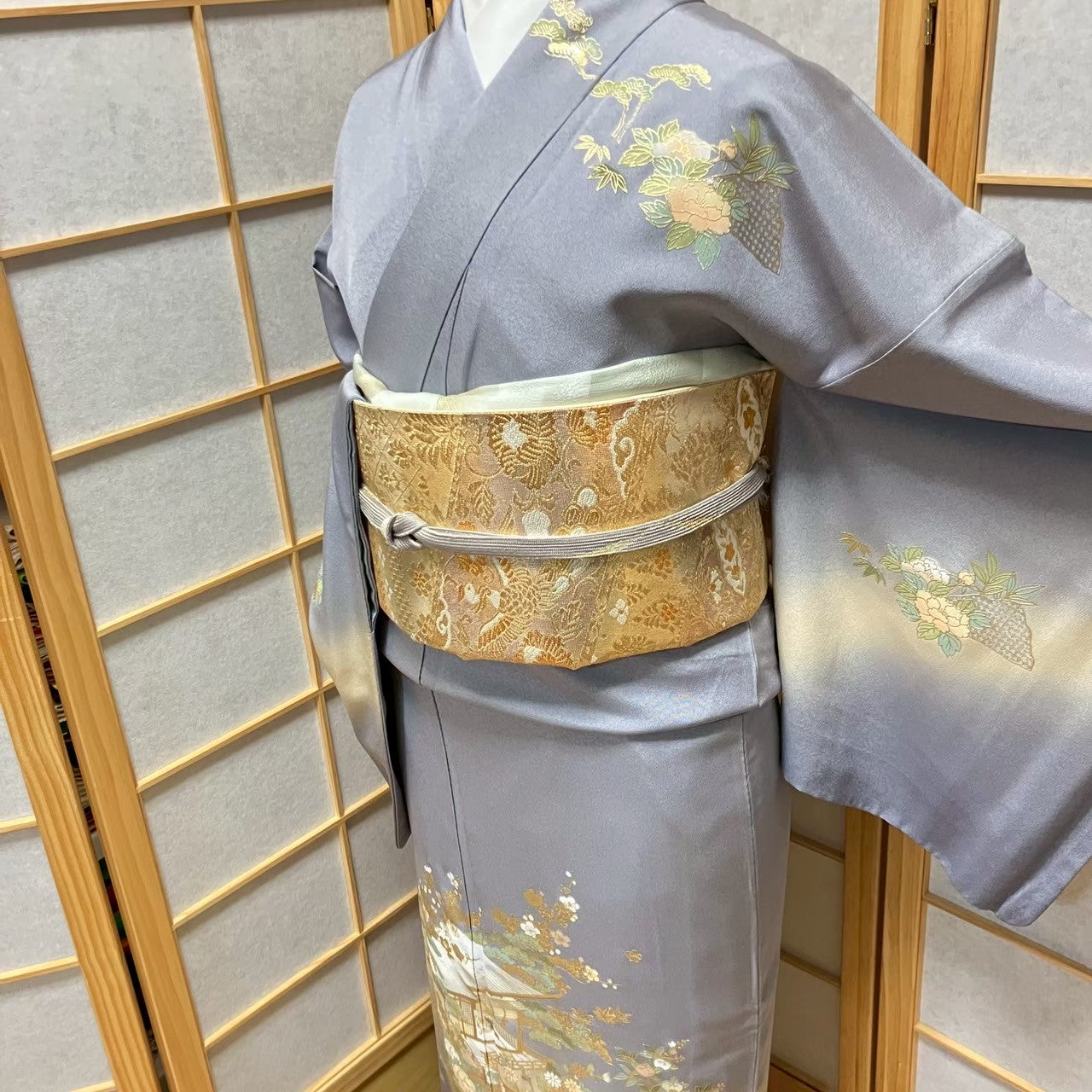 6108# Japanese Kimono Vintage Womens Silk Fabric Robe Kimono only sold