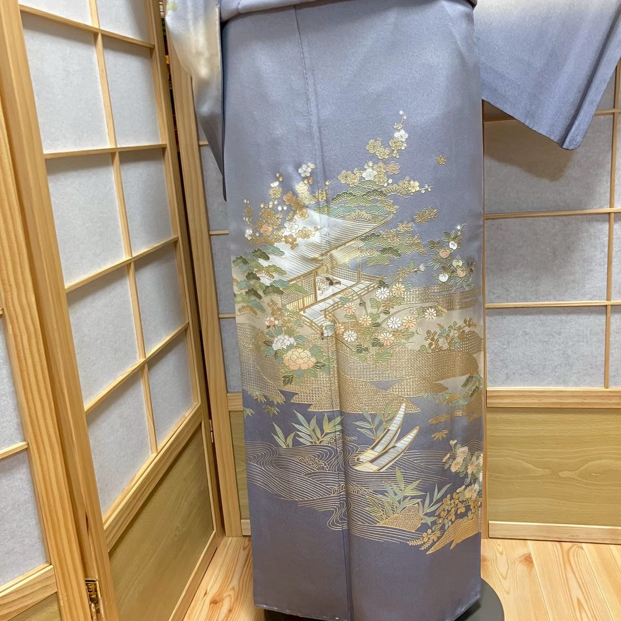 6108# Japanese Kimono Vintage Womens Silk Fabric Robe Kimono only sold
