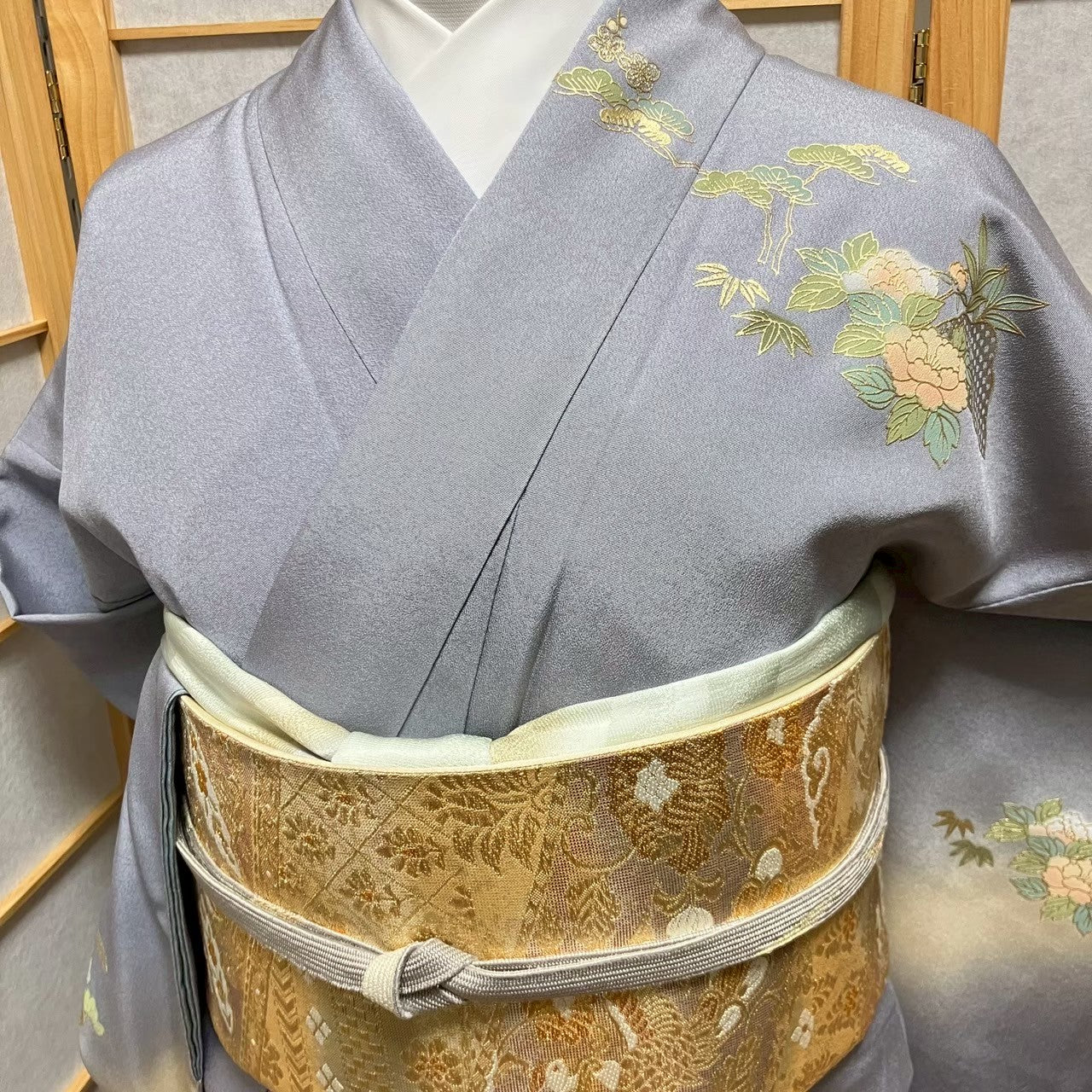 6108# Japanese Kimono Vintage Womens Silk Fabric Robe Kimono only sold