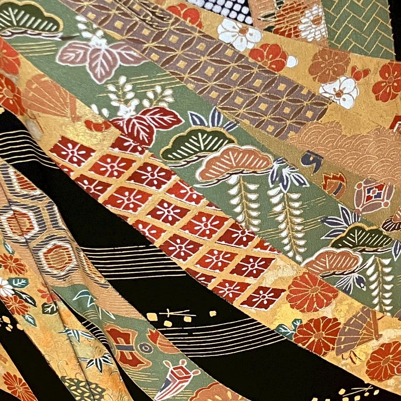 6105# Japanese Tomesode Kimono Vintage Womens Silk Fabric Robe Kimono only sold