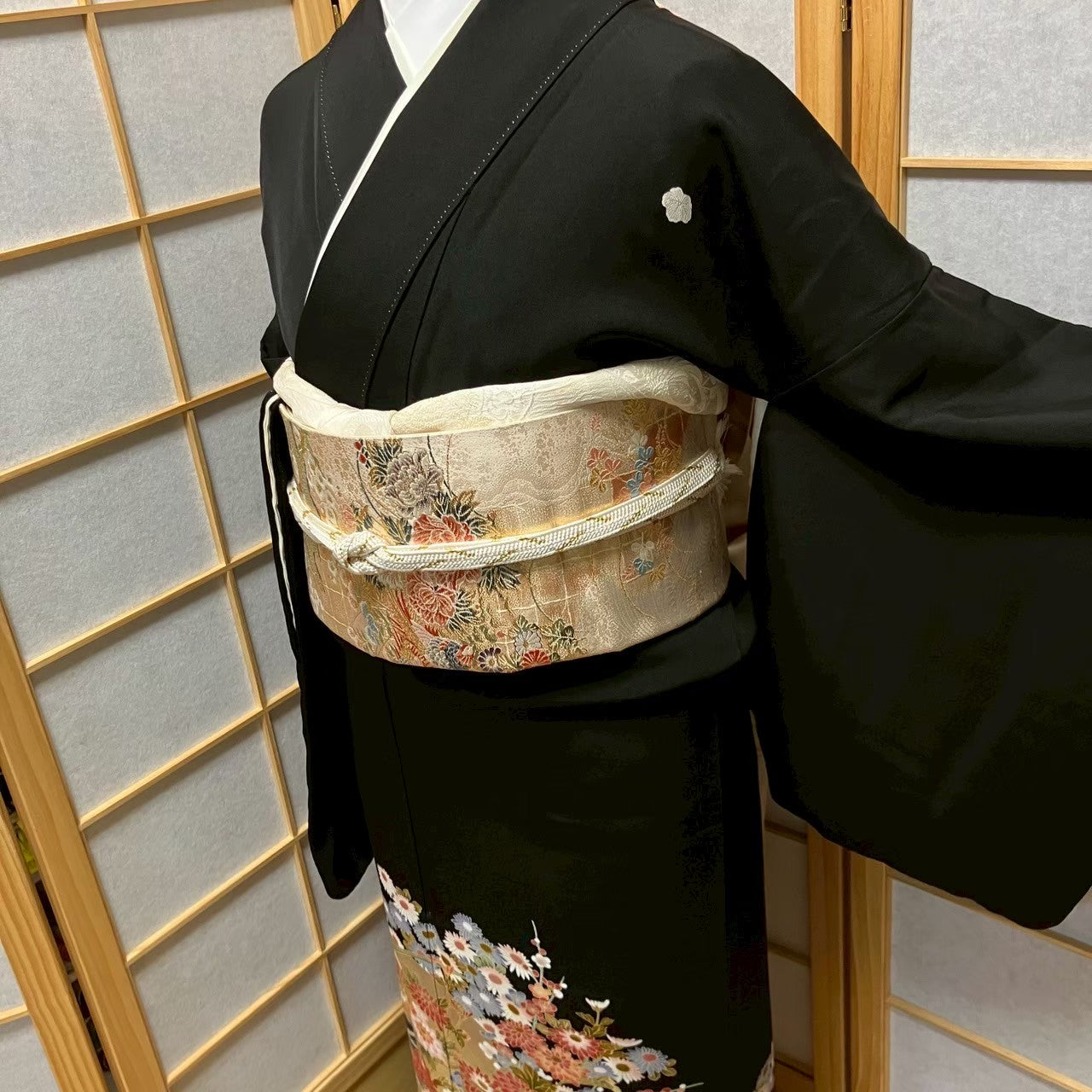 6113# Japanese Tomesode Kimono Vintage Womens Silk Fabric Robe Kimono only sold