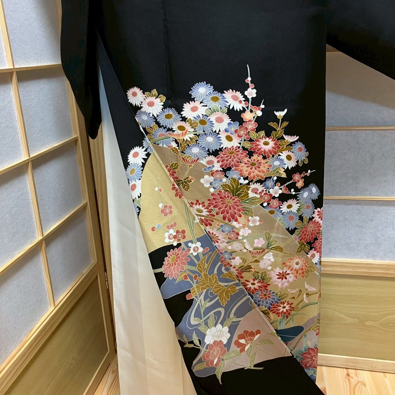 6113# Japanese Tomesode Kimono Vintage Womens Silk Fabric Robe Kimono only sold