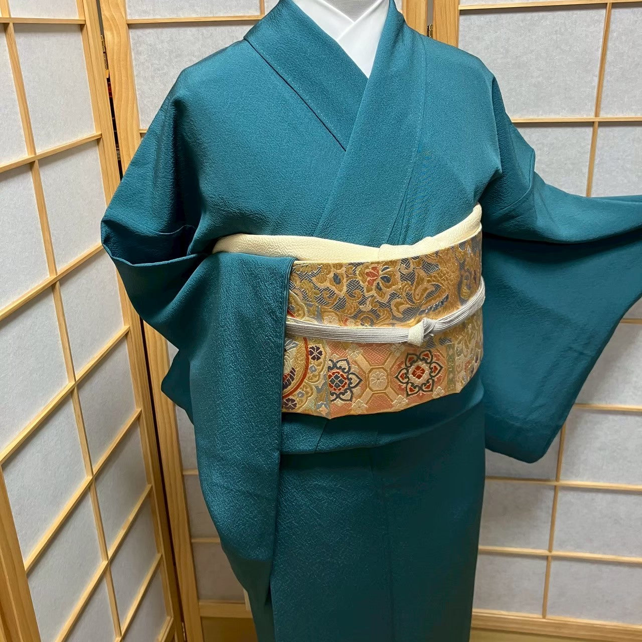 6114# Japanese Kimono Vintage Womens Silk Fabric Robe Kimono only sold