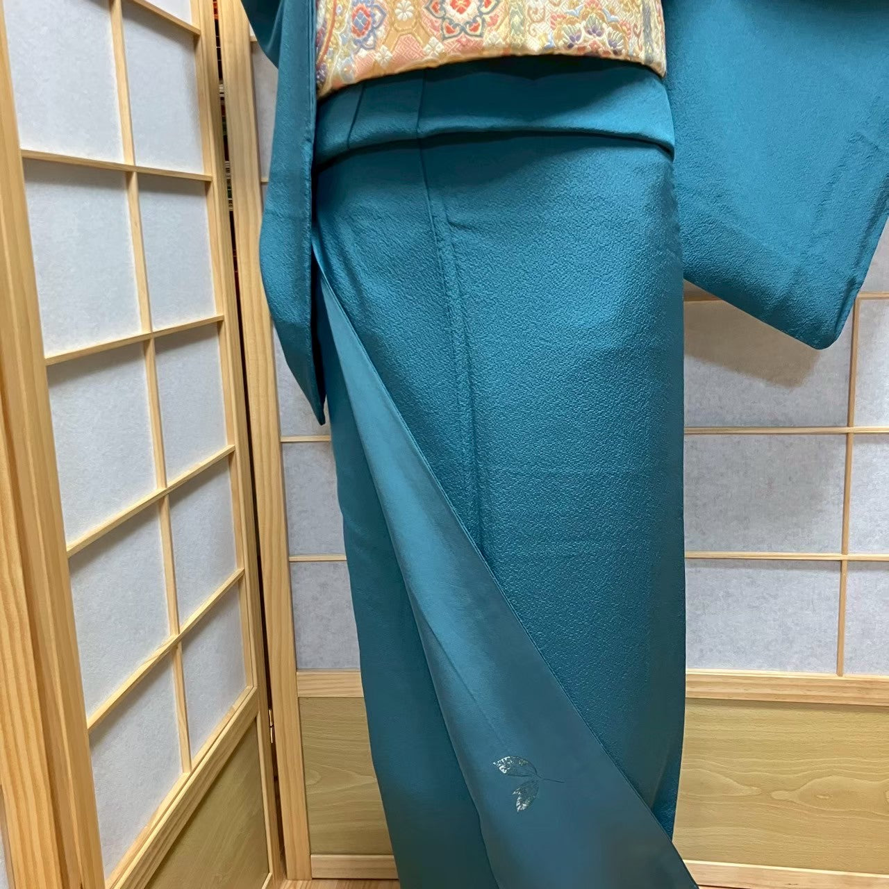 6114# Japanese Kimono Vintage Womens Silk Fabric Robe Kimono only sold