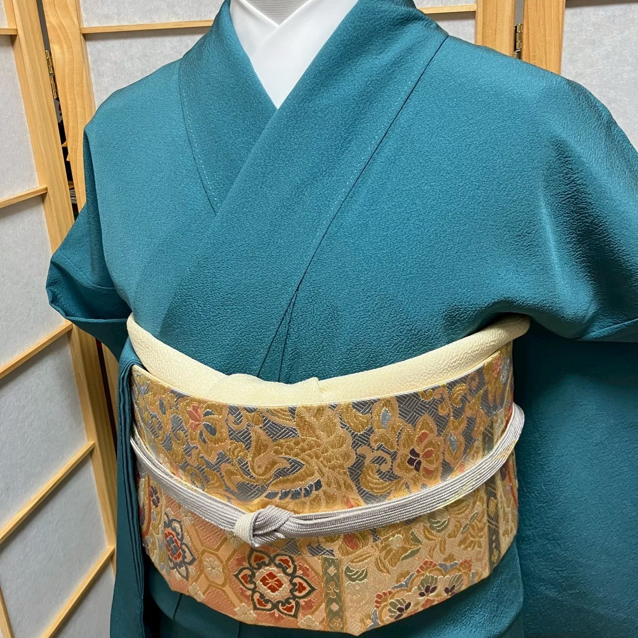 6114# Japanese Kimono Vintage Womens Silk Fabric Robe Kimono only sold