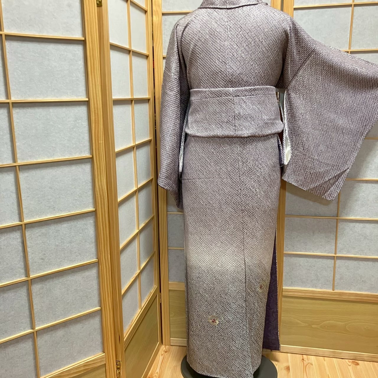 6118# Japanese Kimono Vintage Womens Silk Fabric Robe Kimono only sold Shibori