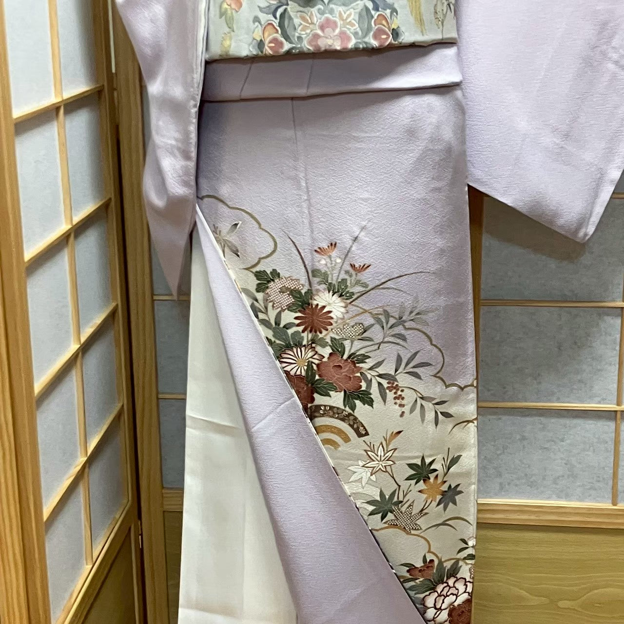 6125# Japanese Tomesode Kimono Vintage Womens Silk Fabric Robe Kimono only sold