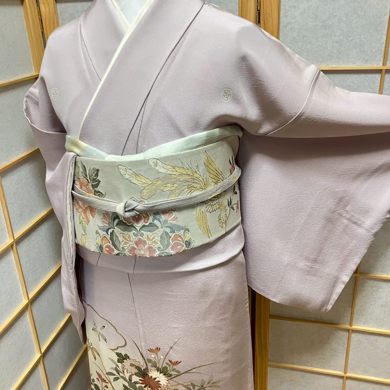 6125# Japanese Tomesode Kimono Vintage Womens Silk Fabric Robe Kimono only sold