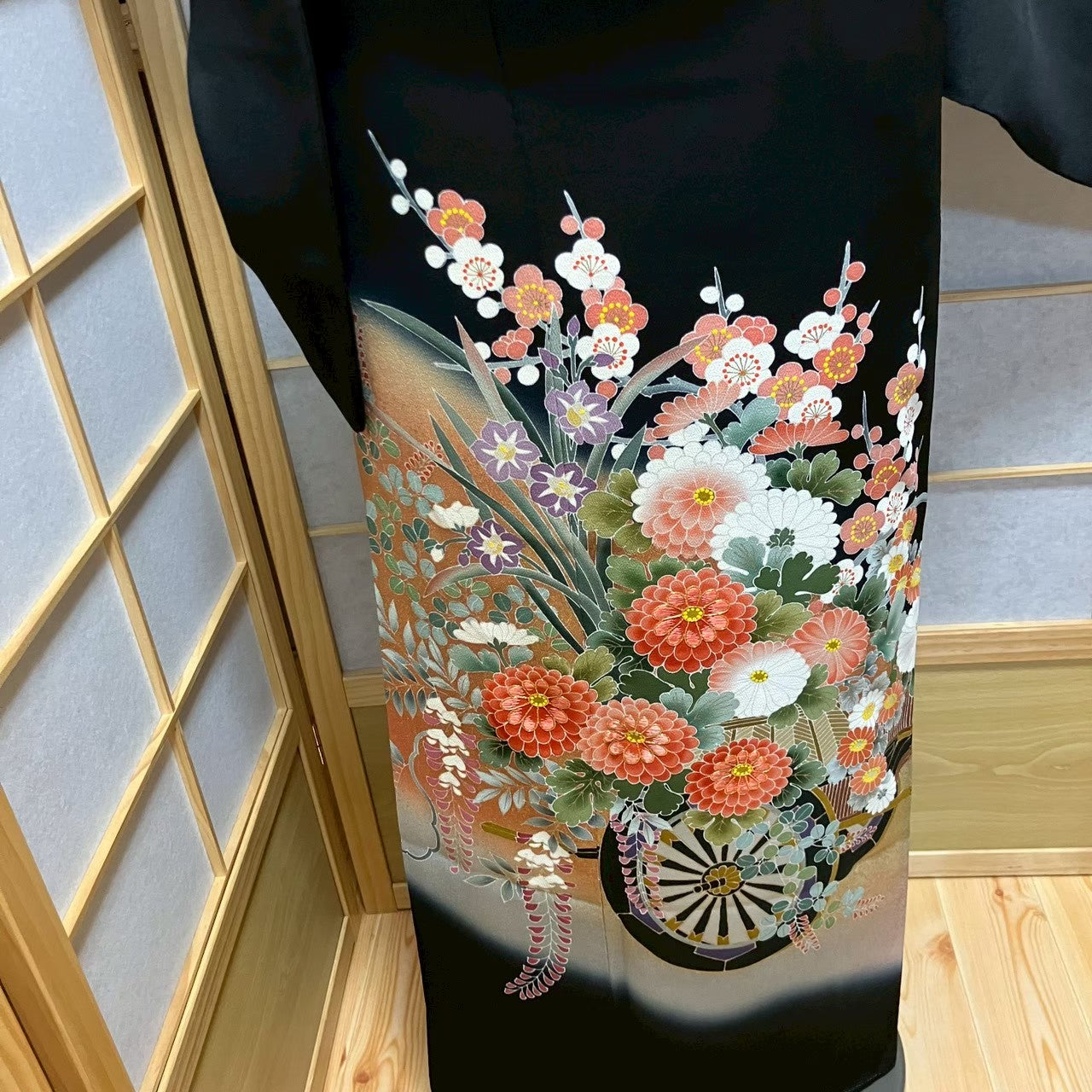 6127# Japanese Tomesode Kimono Vintage Womens Silk Fabric Robe Kimono only sold