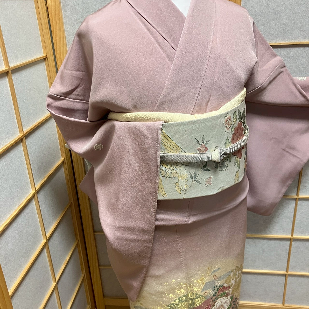 6128# Japanese Tomesode Kimono Vintage Womens Silk Fabric Robe Kimono only sold