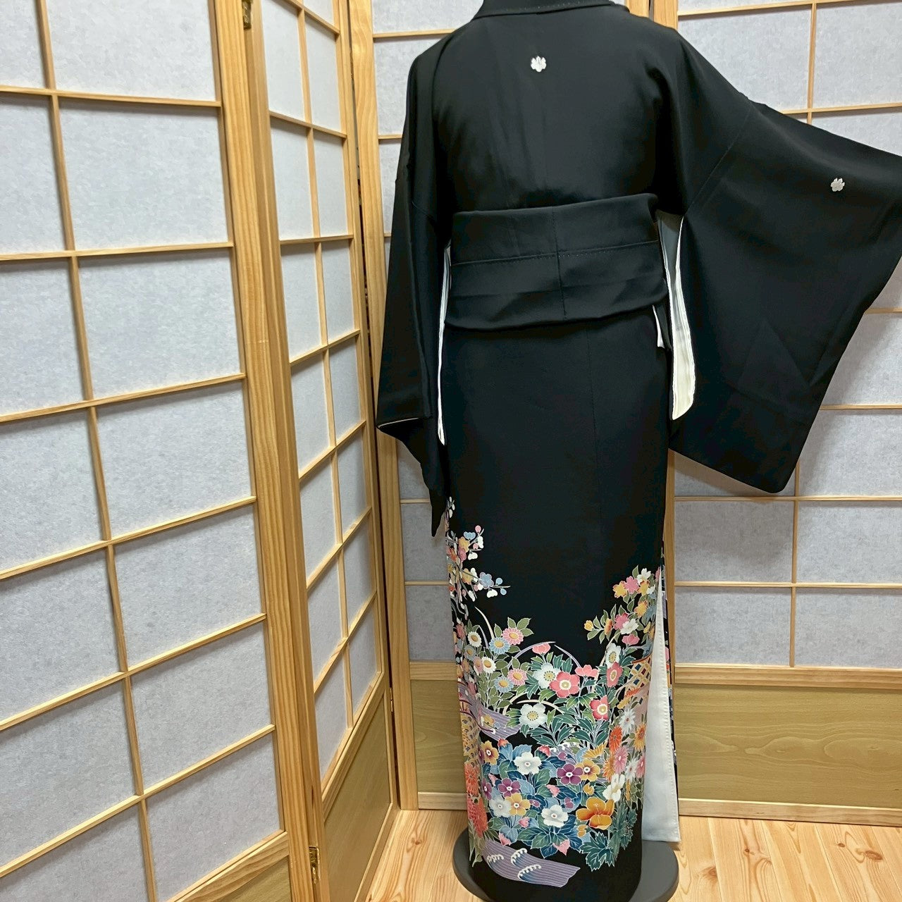 6139# Japanese Tomesode Kimono Vintage Womens Silk Fabric Robe Kimono only sold