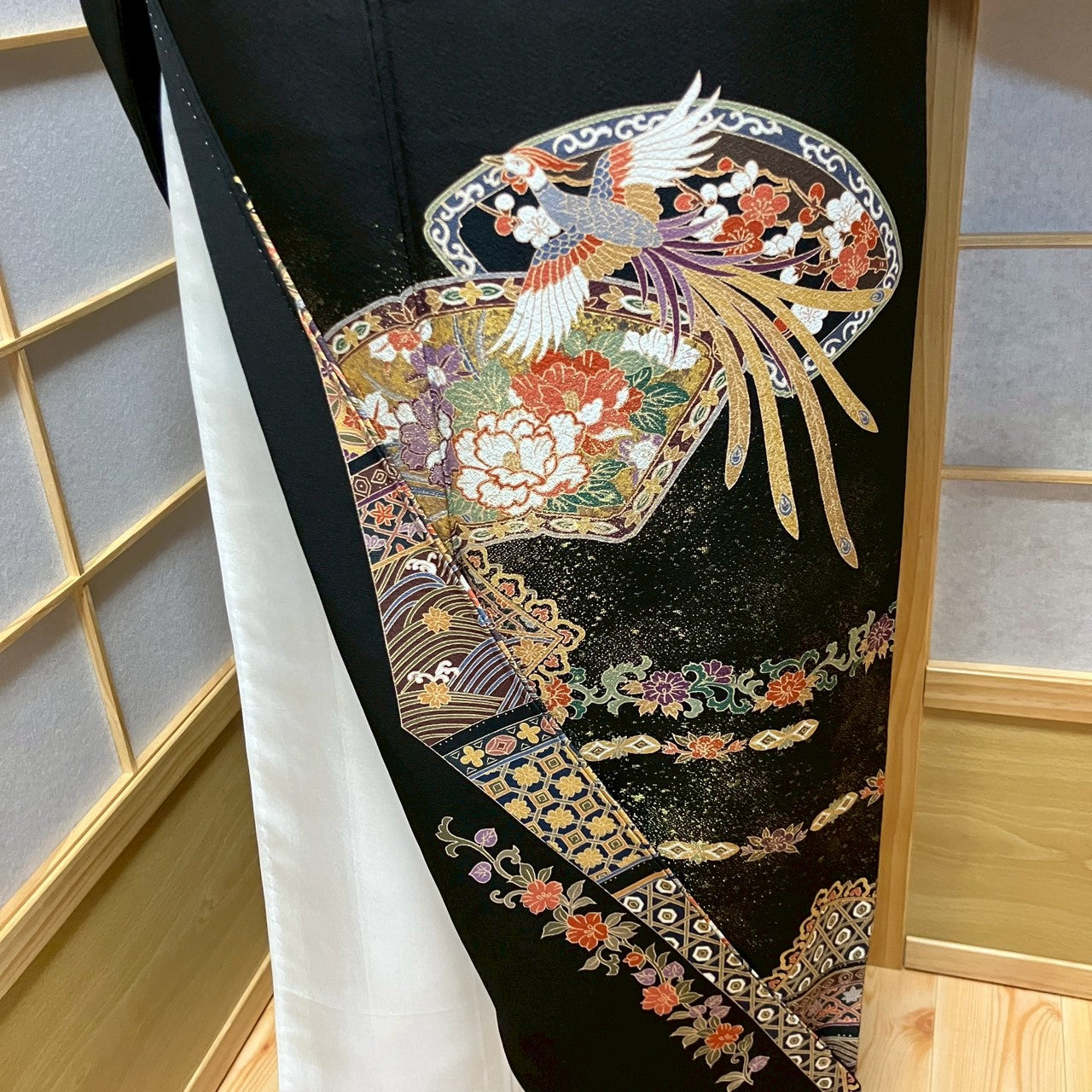 6171# Japanese Tomesode Kimono Vintage Womens Silk Fabric Robe Kimono only sold