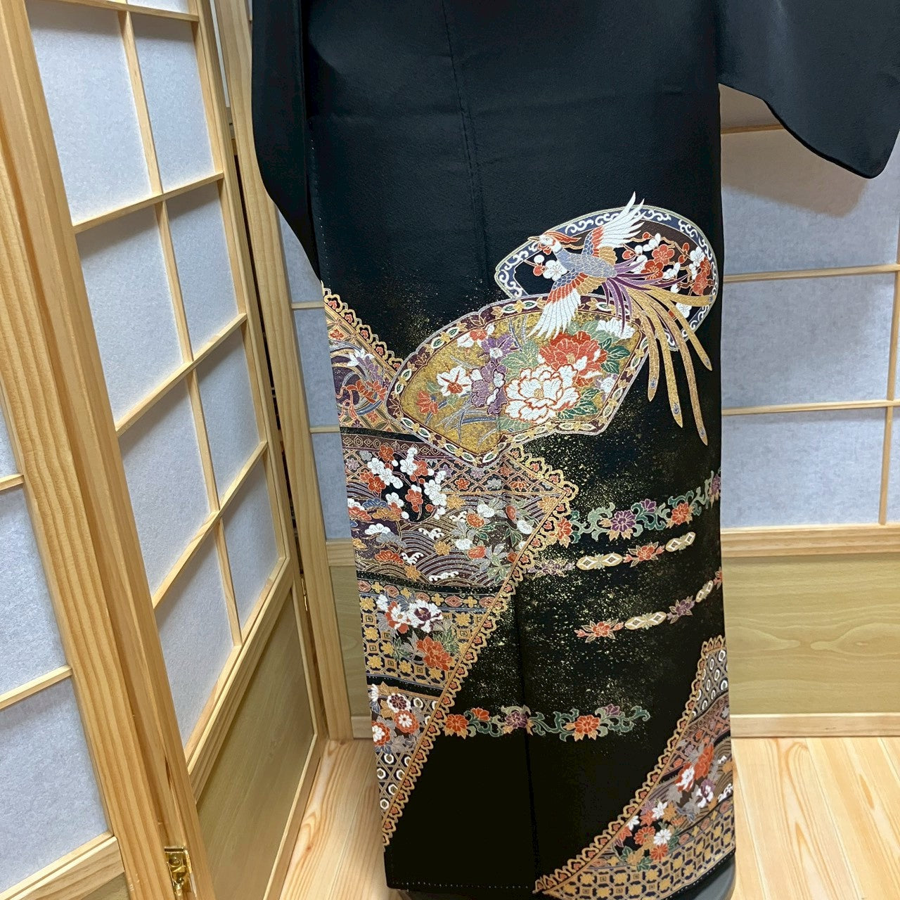 6171# Japanese Tomesode Kimono Vintage Womens Silk Fabric Robe Kimono only sold