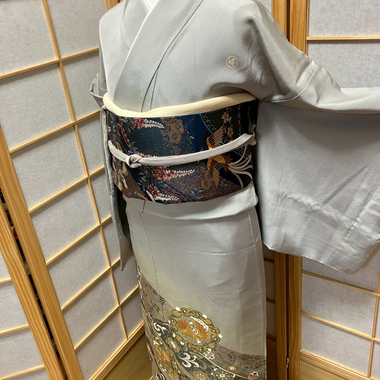 6174# Japanese Tomesode Kimono Vintage Womens Silk Fabric Robe Kimono only sold