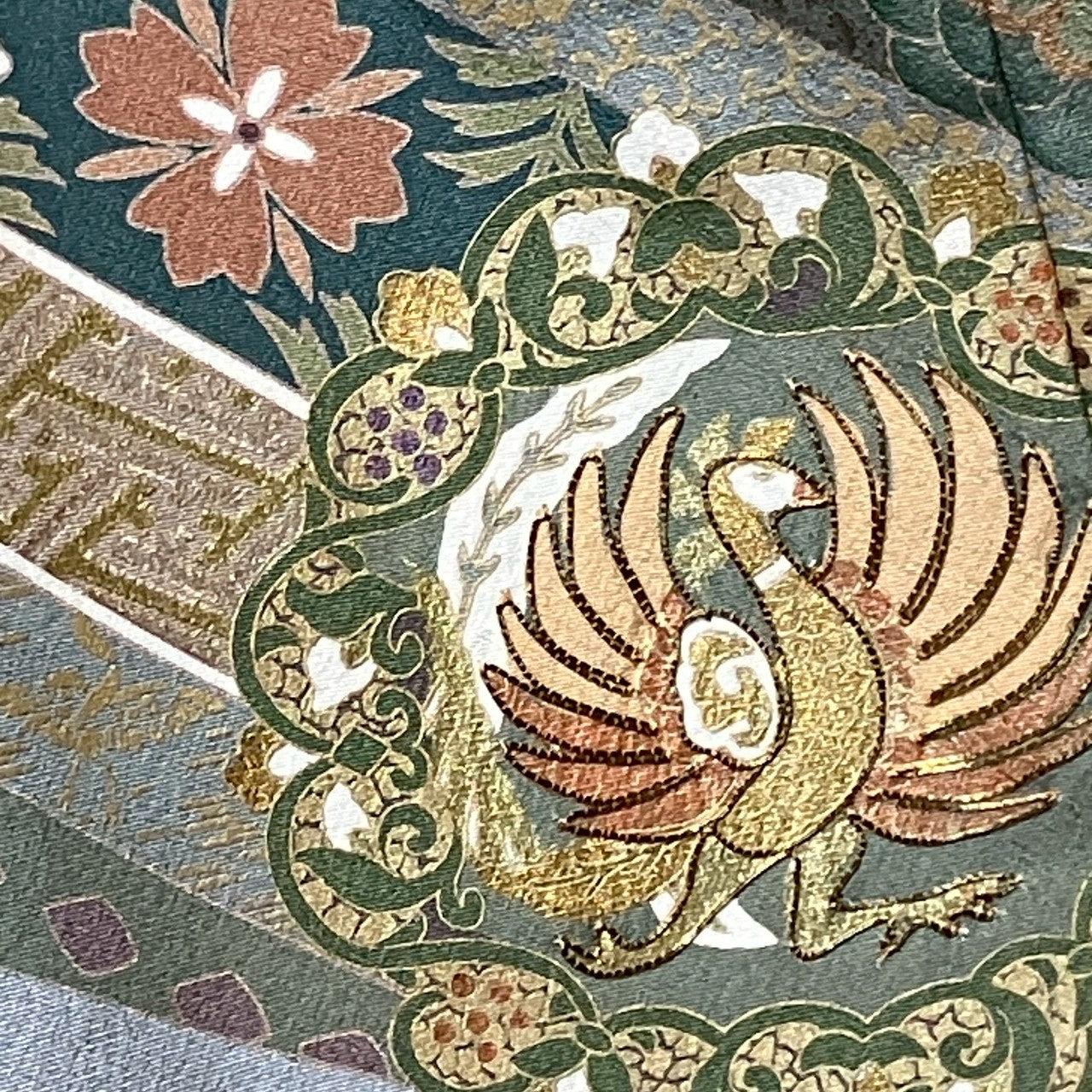 6174# Japanese Tomesode Kimono Vintage Womens Silk Fabric Robe Kimono only sold